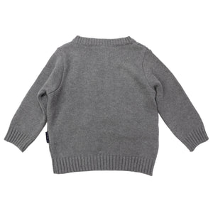 Pattern Knit Sweater Charcoal