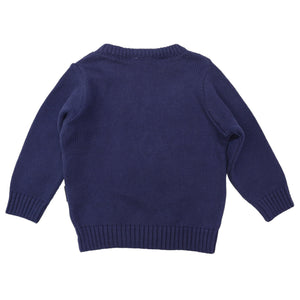 Pattern Knit Sweater Navy