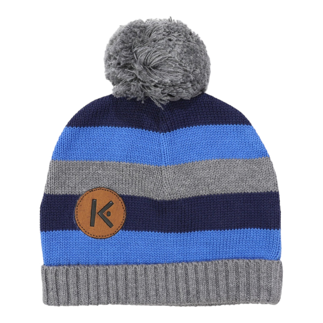 Stripe Knit Beanie Charcoal