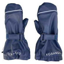 Load image into Gallery viewer, Polar Fleece Lined Waterproof Mittens with Adjustble Fastener Navy
