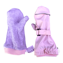 Load image into Gallery viewer, Polar Fleece Lined Waterproof Mittens with Adjustble Fastener Pink
