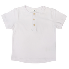 Load image into Gallery viewer, Henley Tee White
