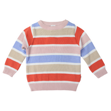 Load image into Gallery viewer, Knit Sweater Pink Stripe

