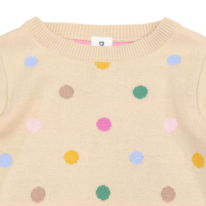 Polkadot Sweater Beige