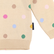 Load image into Gallery viewer, Polkadot Sweater Beige
