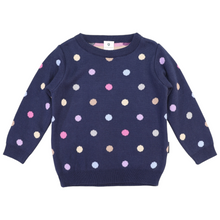 Load image into Gallery viewer, Polkadot Sweater Navy
