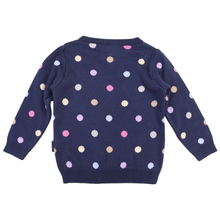 Load image into Gallery viewer, Polkadot Sweater Navy
