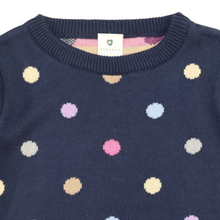 Load image into Gallery viewer, Polkadot Sweater Navy
