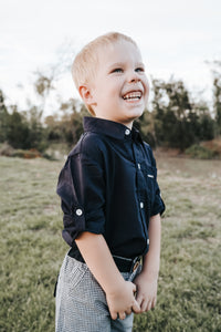 Boys Dress Shirt - Navy