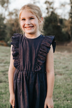 Load image into Gallery viewer, Girls Florence Summer Dress - Navy Linen
