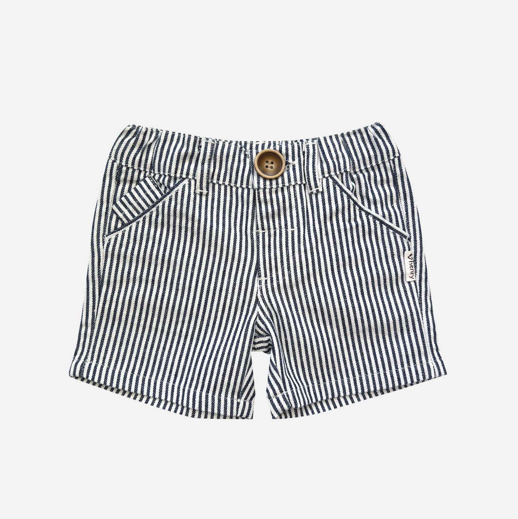 Boys Dress Shorts - Navy Pinstripe