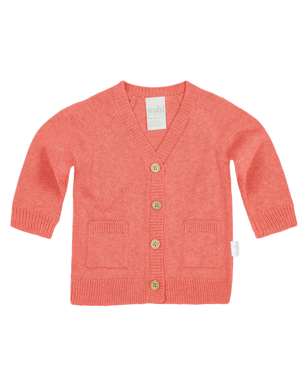 Organic Cardigan Andy Paprika
