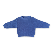 Load image into Gallery viewer, Textured Organic Slub Knit Pull Over - Cobalt

