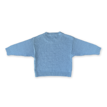 Load image into Gallery viewer, Organic Swirl Intarsia Knit Pull Over - Duck Egg
