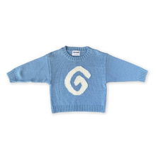 Load image into Gallery viewer, Organic Swirl Intarsia Knit Pull Over - Duck Egg
