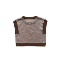 Load image into Gallery viewer, Organic Fields Embroidery Knit Vest - Espresso
