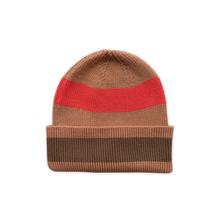 Load image into Gallery viewer, Organic Striped Pixie Knit Beanie - Earth
