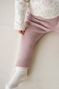 Frankie Knitted Legging - Powder Pink