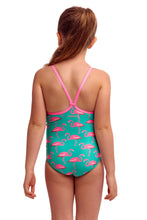 Load image into Gallery viewer, Toddler Girl's Printed One Piece Go Flamingo!
