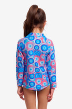 Load image into Gallery viewer, Toddler Girl&#39;s Zippy Rash Vest Bundjalung Blue
