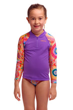 Load image into Gallery viewer, Toddler Girl's Zippy Rash Vest Kulin Colour
