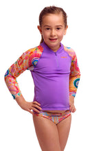 Load image into Gallery viewer, Toddler Girl's Zippy Rash Vest Kulin Colour
