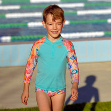 Load image into Gallery viewer, Toddler Boy's Zippy Rash Vest Kulin Colour
