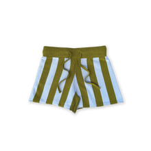 Load image into Gallery viewer, Organic Vertical Stripe Knit Shorts - Ocean &amp; Leaf
