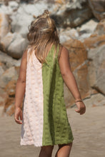 Load image into Gallery viewer, Terry Towelling Flow Dress - Leaf/Peachy
