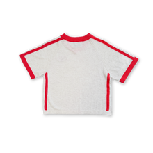 Load image into Gallery viewer, Organic Knitted Contrast Tee - Fiesta &amp; Coconut
