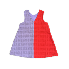 Load image into Gallery viewer, Bubble Terry Towelling Dress - Fiesta &amp; Mauve
