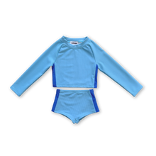 Load image into Gallery viewer, 2-Piece LS Swim Suit - Waves
