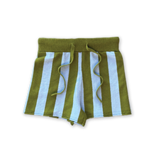 Load image into Gallery viewer, Organic Vertical Stripe Knit Shorts - Ocean &amp; Leaf
