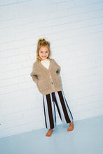 Load image into Gallery viewer, Organic Striped Knit Pants - Plum &amp; Haze
