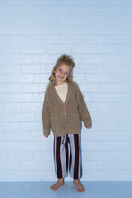 Load image into Gallery viewer, Organic Striped Knit Pants - Plum &amp; Haze

