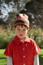 Load image into Gallery viewer, Organic Striped Pixie Knit Beanie - Earth
