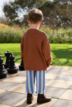 Load image into Gallery viewer, Organic Milano Stripe Knit Pant - Cobalt Ice
