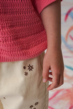 Load image into Gallery viewer, Organic Denim Wild Flower Embroidery Pant - Milk

