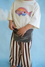 Load image into Gallery viewer, Organic French Terry Striped Pants - Maroon
