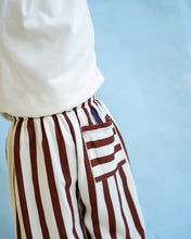 Load image into Gallery viewer, Organic French Terry Striped Pants - Maroon
