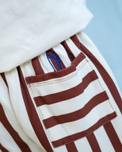 Load image into Gallery viewer, Organic French Terry Striped Pants - Maroon
