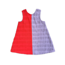 Load image into Gallery viewer, Bubble Terry Towelling Dress - Fiesta &amp; Mauve
