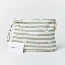 Load image into Gallery viewer, Kids Wet Bag Sammy the Seagull Green Stripe
