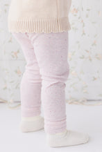Load image into Gallery viewer, Organic Cotton Fine Rib Legging - Tulip Fleck
