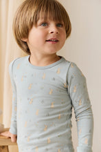 Load image into Gallery viewer, Organic Cotton Amory Long Sleeve Pyjama Lapin Jardin Blue
