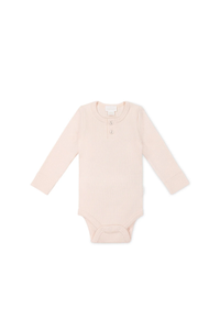 Jamie Kay Organic Cotton Modal Long Sleeve Bodysuit - Dainty Pink