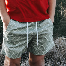 Load image into Gallery viewer, Boys Sonny Shorts - Green Geo Print
