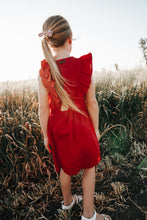 Load image into Gallery viewer, Girls Florence Summer Dress - Red Linen
