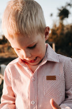Load image into Gallery viewer, Boys Dress Shirt - Red Pinstripe
