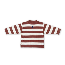 Load image into Gallery viewer, Organic Knitted Striped LS Tee - Maroon
